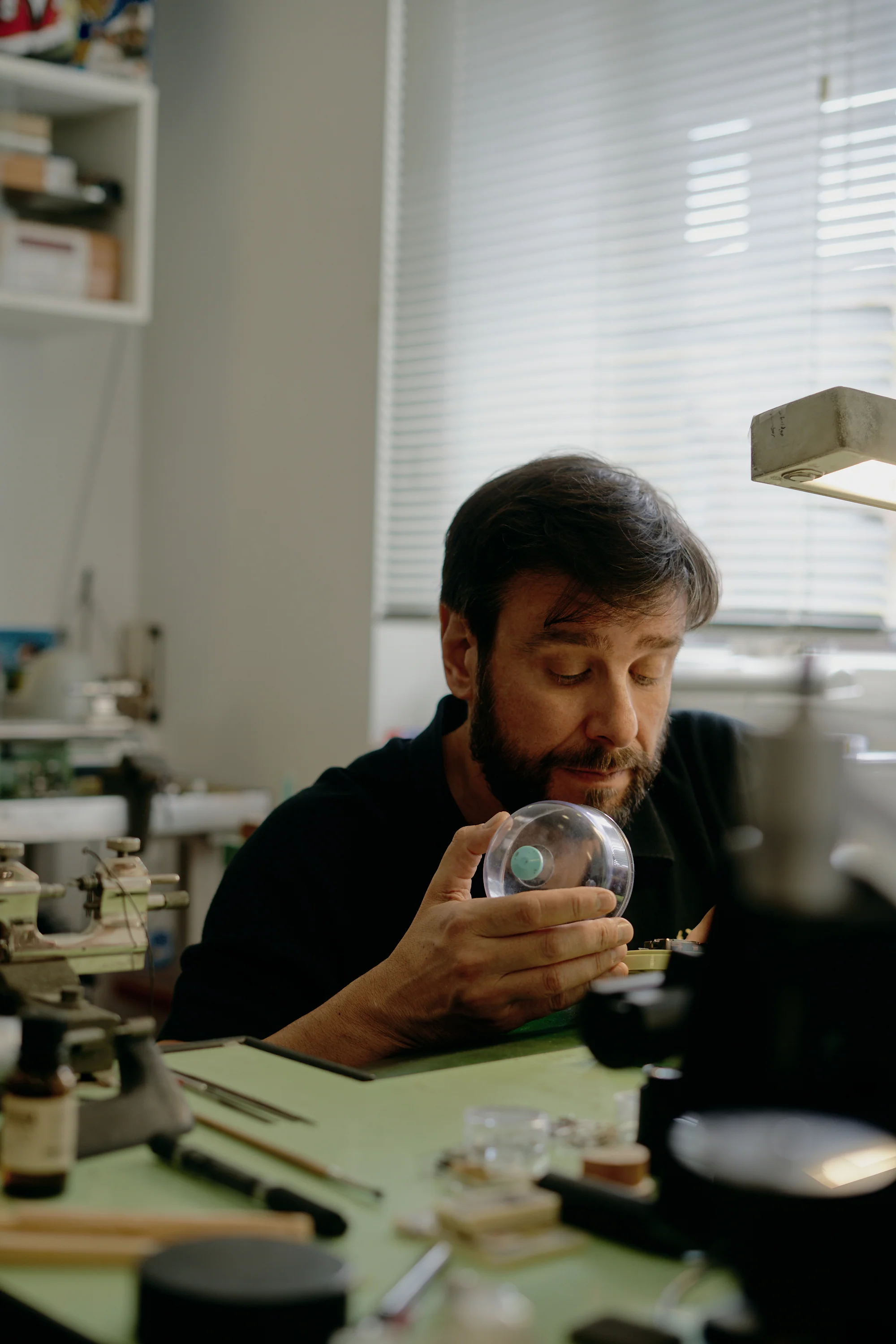 Luca Soprana in the atelier